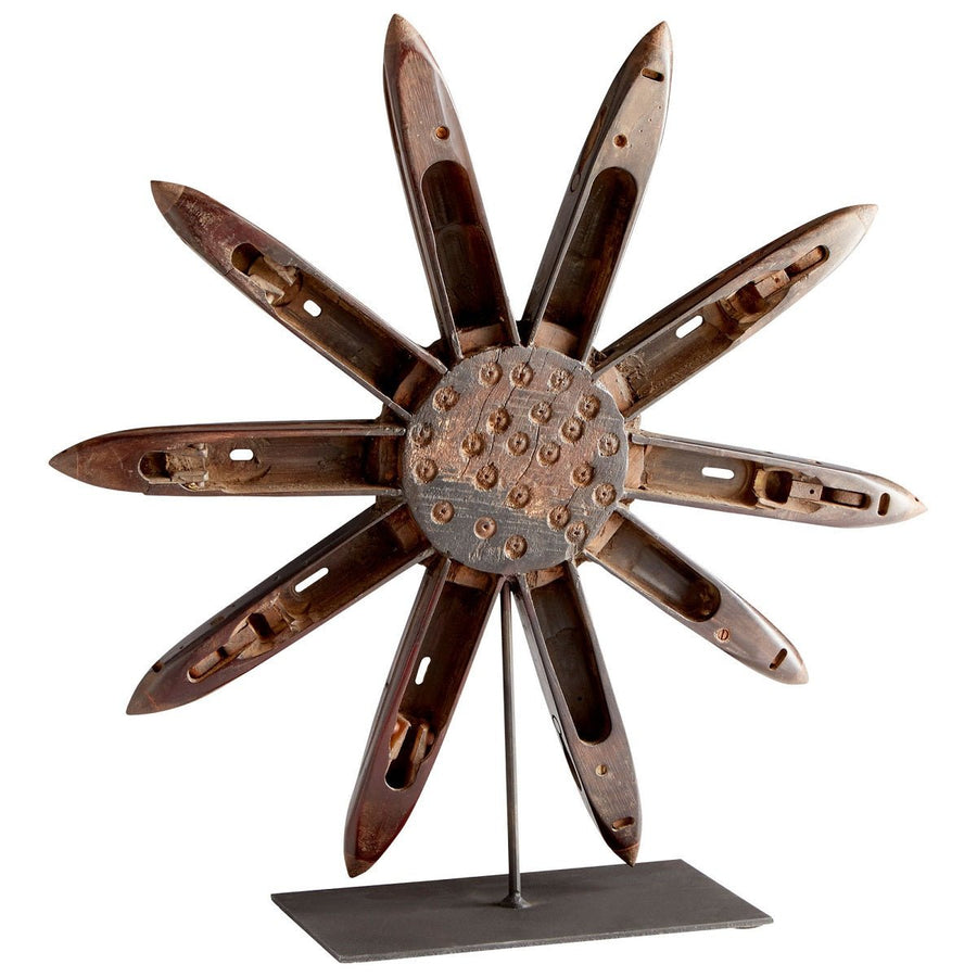 INDUSTRIAL CARVED WOOD FLOWER SCULPTURES