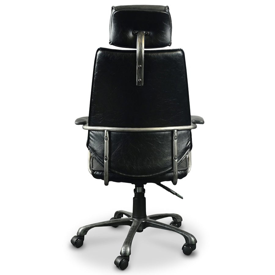 INDUSTRIAL EXECUTIVE CHAIR: ANTIQUE BLACK