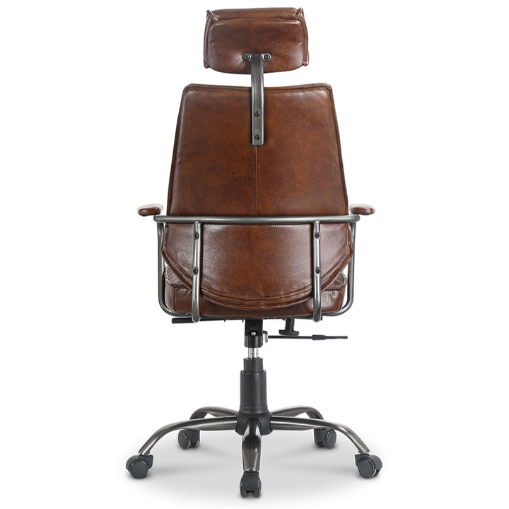 INDUSTRIAL EXECUTIVE CHAIR: ANTIQUE BROWN
