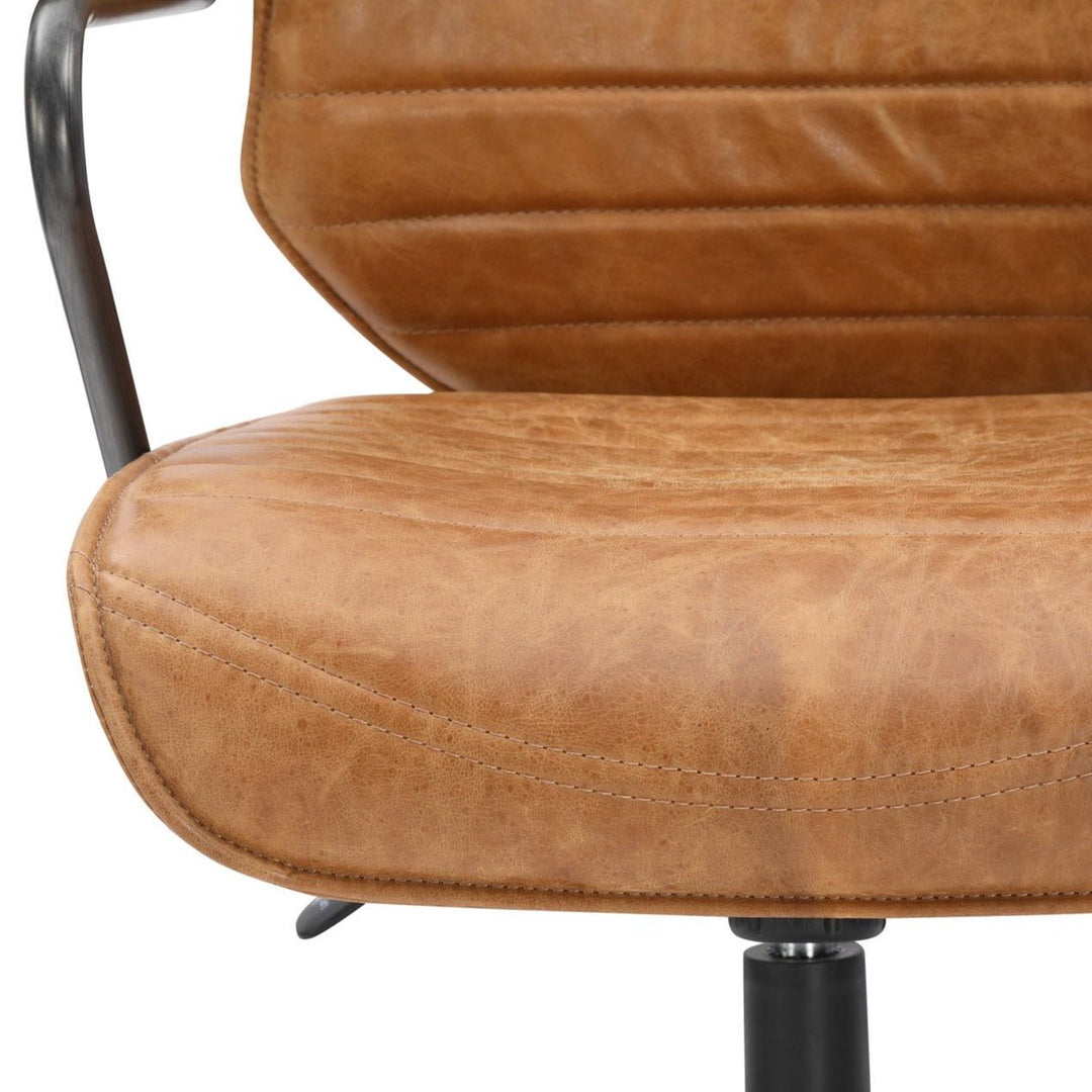 INDUSTRIAL EXECUTIVE CHAIR: VINTAGE SADDLE TAN