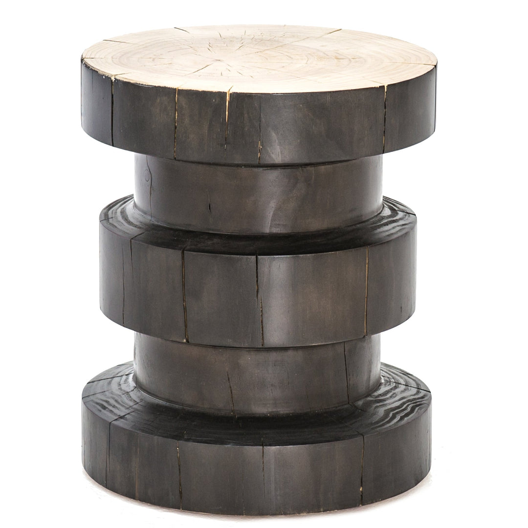 INEZ BLACK PINE DRUM TABLE