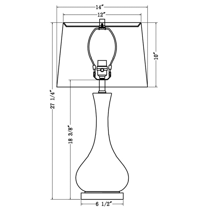 INK DIPPED WHITE GLASS LAMP