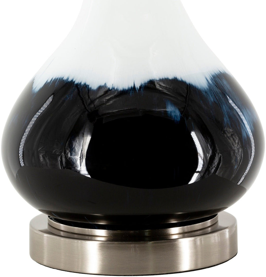 INK DIPPED WHITE GLASS LAMP