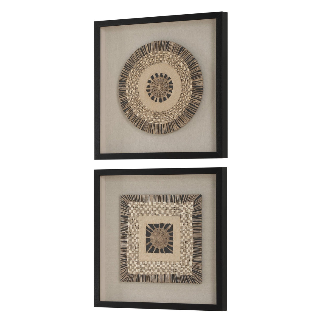 INTERTWINE KNIT PAPER SHADOW BOX | SET OF 2