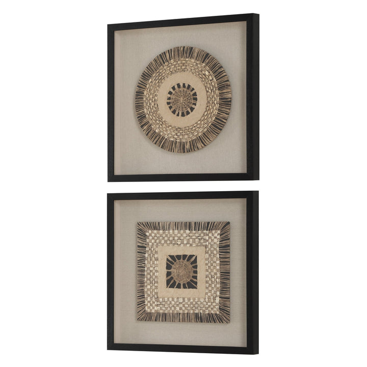 INTERTWINE KNIT PAPER SHADOW BOX | SET OF 2