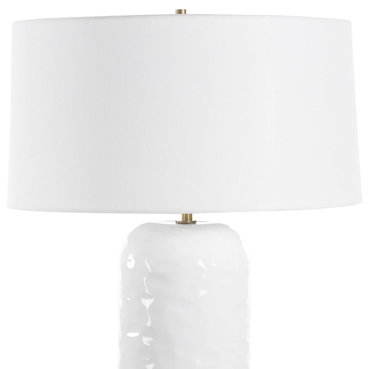 IONA WHITE GLAZE CERAMIC TABLE LAMP