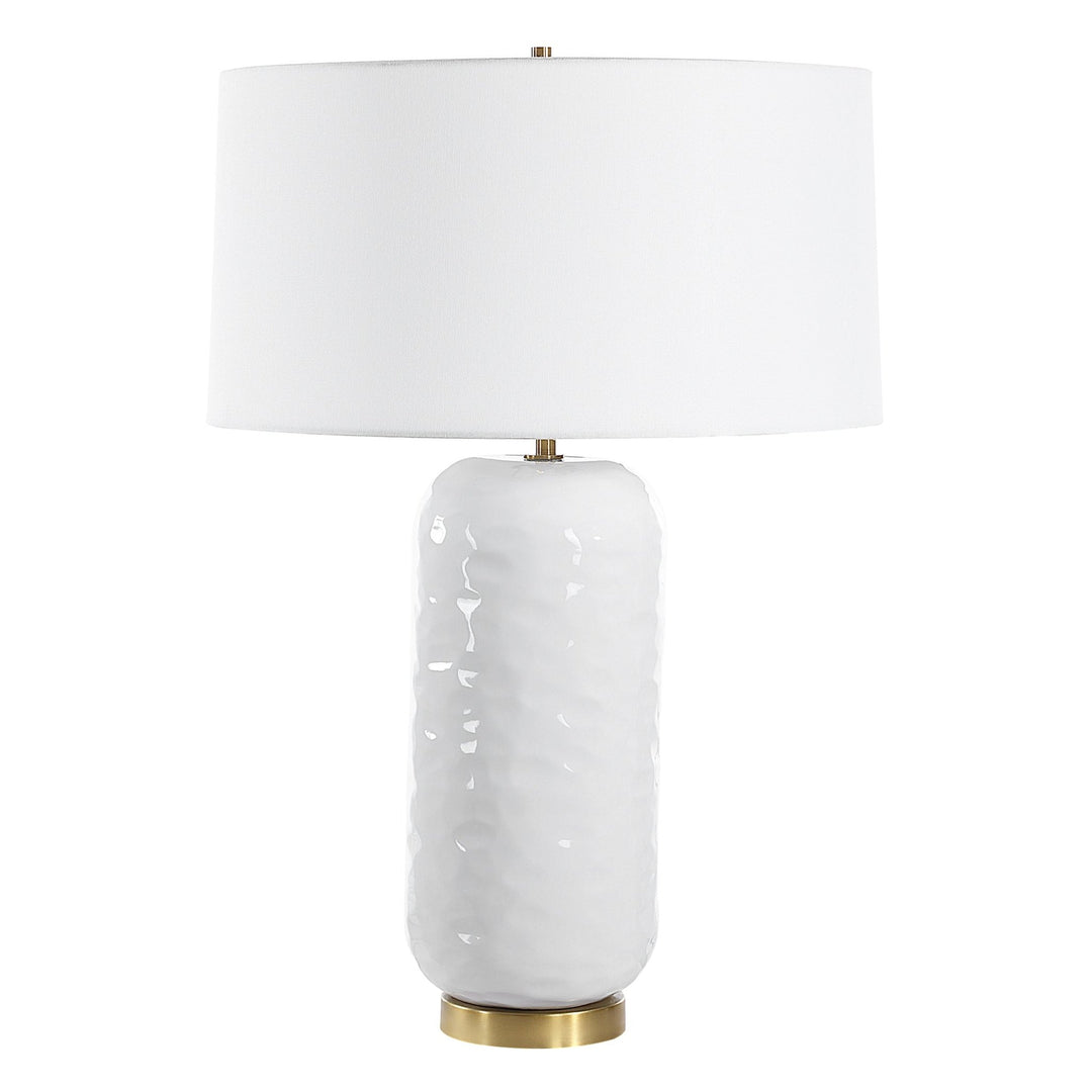 IONA WHITE GLAZE CERAMIC TABLE LAMP