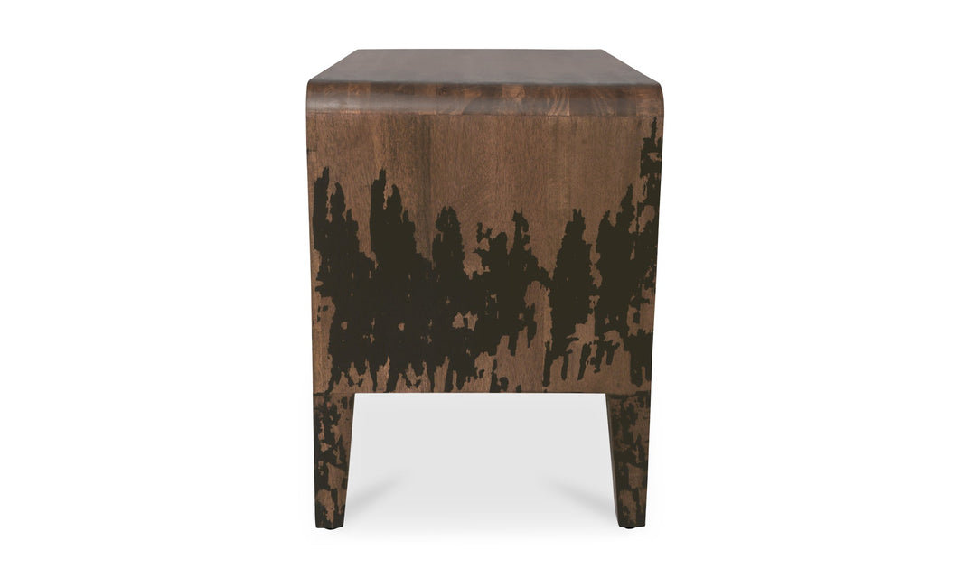 IRIS VINTAGE DISTRESSED BLACK NIGHTSTAND