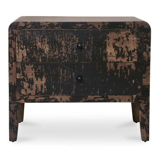 IRIS VINTAGE DISTRESSED BLACK NIGHTSTAND