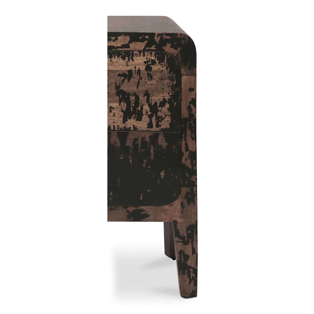 IRIS VINTAGE DISTRESSED BLACK NIGHTSTAND