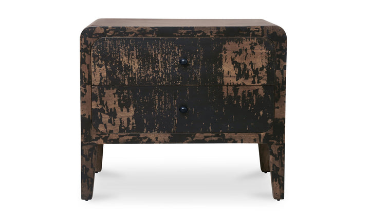 IRIS VINTAGE DISTRESSED BLACK NIGHTSTAND