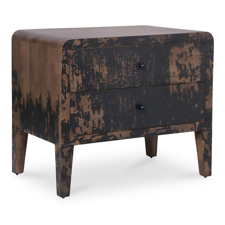 IRIS VINTAGE DISTRESSED BLACK NIGHTSTAND