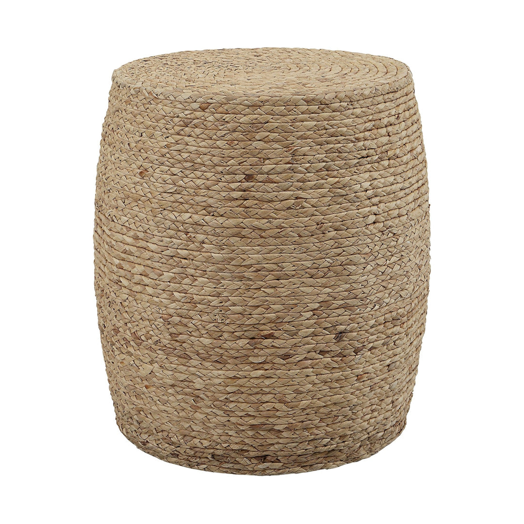 ISLAND PALM BRAIDED ACCENT STOOL: NATURAL