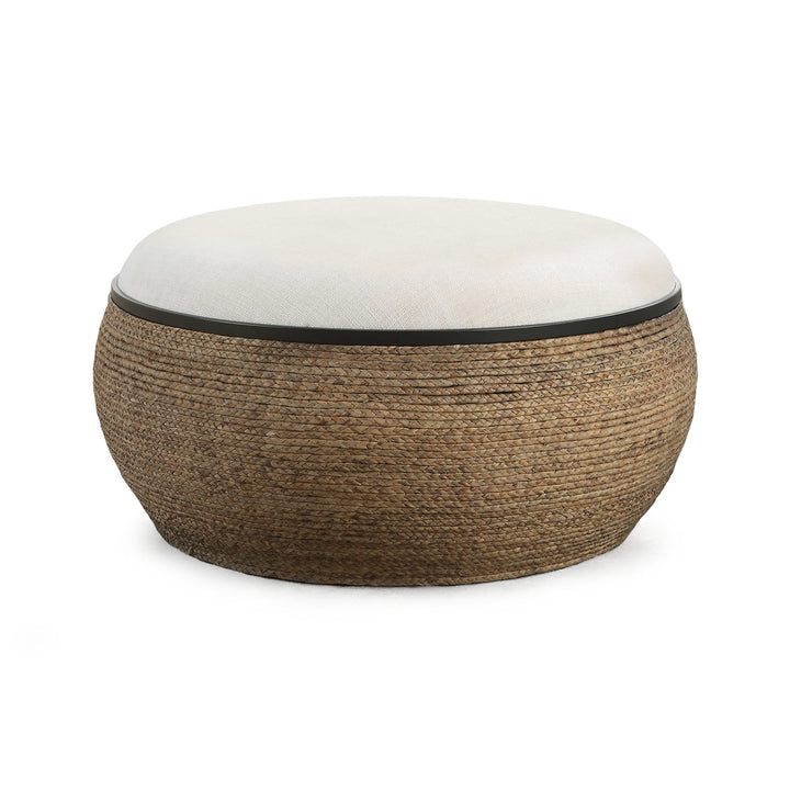 ISLAND PALM STORAGE COCKTAIL OTTOMAN