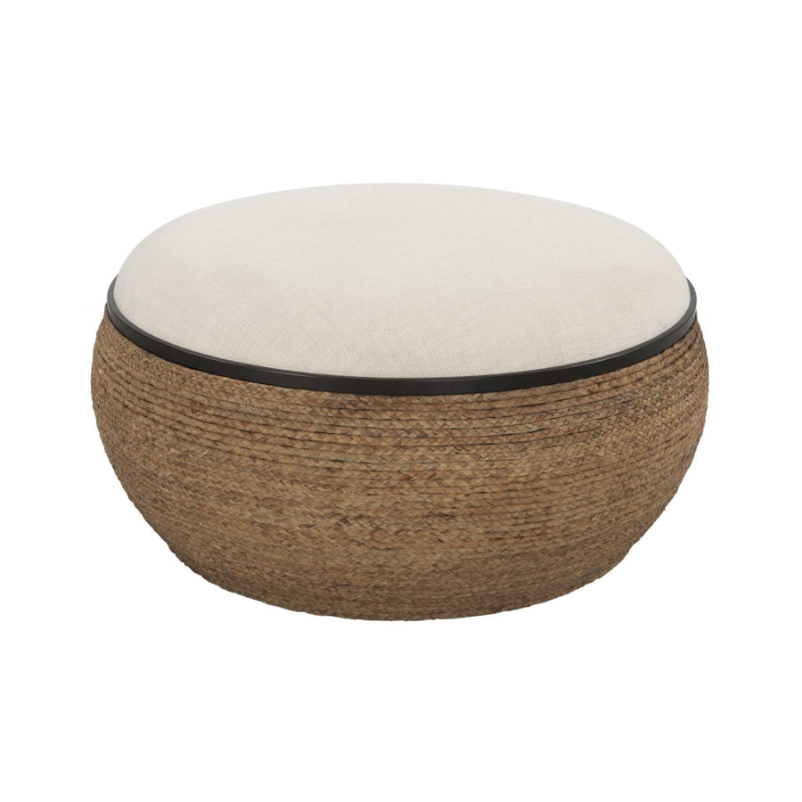 ISLAND PALM STORAGE COCKTAIL OTTOMAN