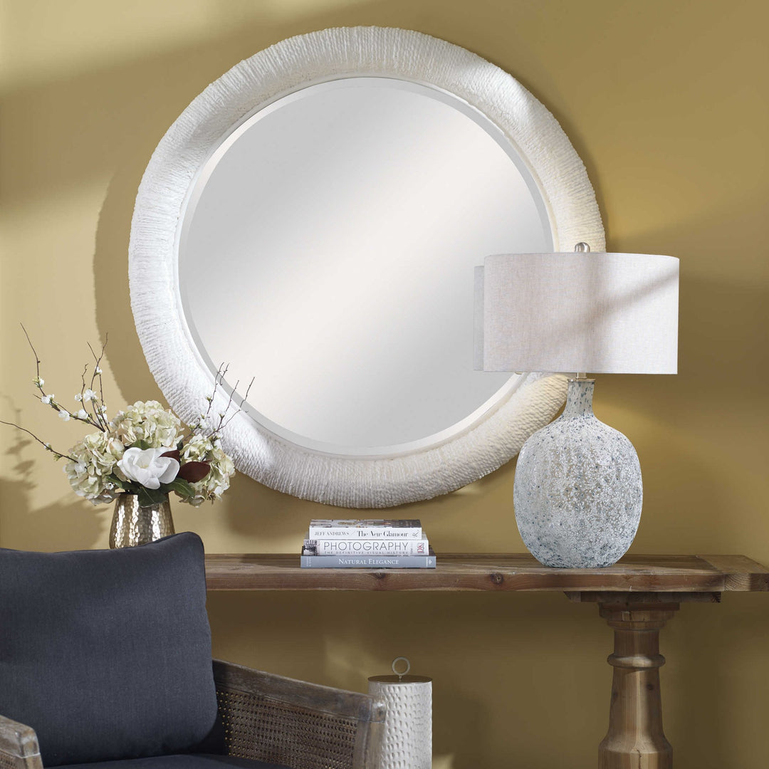 ISLE PALM GRANDE 47"RD RATTAN MIRROR