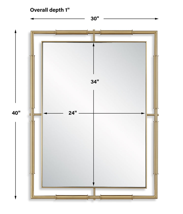 IT'S ALL CONNECTED BRASS VANITY MIRROR