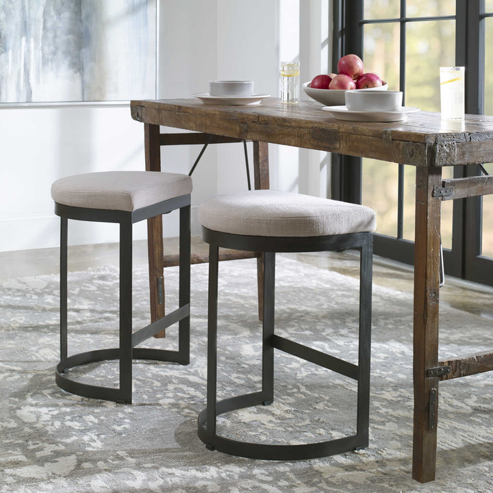 IVANNA MATTE BLACK COUNTER STOOL