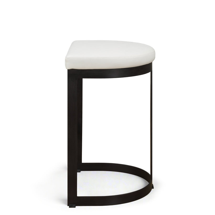 IVANNA WHITE LEATHERETTE COUNTER STOOL