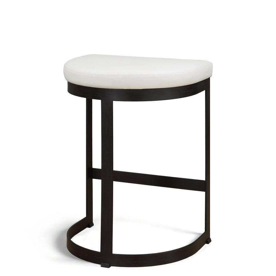 IVANNA WHITE LEATHERETTE COUNTER STOOL