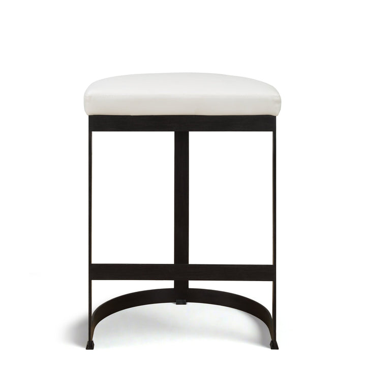 IVANNA WHITE LEATHERETTE COUNTER STOOL