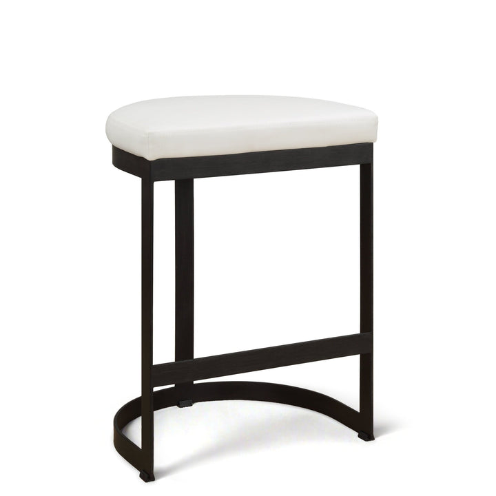 IVANNA WHITE LEATHERETTE COUNTER STOOL