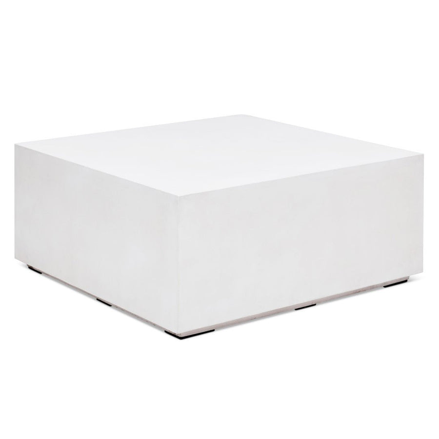 IVORY WHITE CONCRETE SQUARE BLOCK COFFEE TABLE