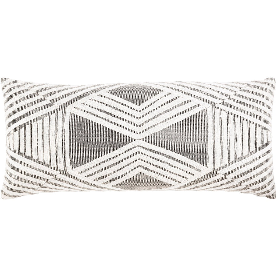 IZZY CREAM + BLACK LUMBAR PILLOW