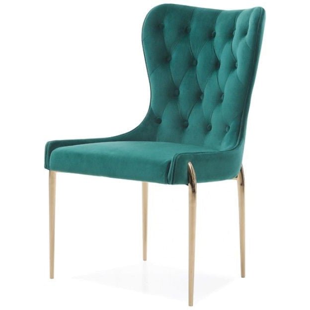 IZZY EMERALD VELVET DINING CHAIR | SET OF 2