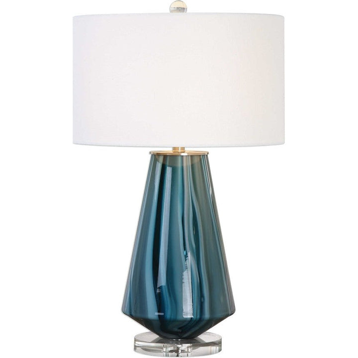 JACE BLUE GLASS LAMP