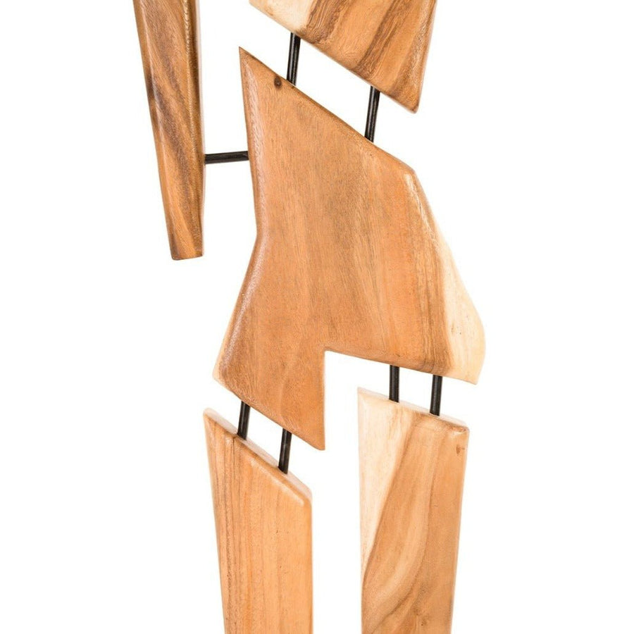 JACK & JILL CHAMCHA WOOD SCULPTURE