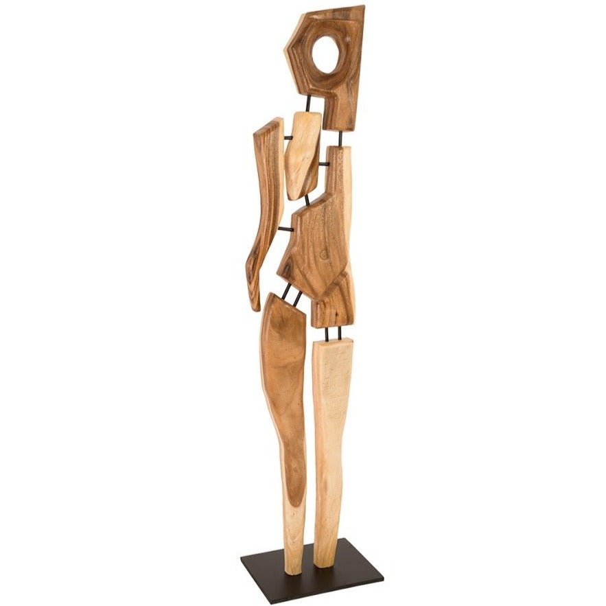 JACK & JILL CHAMCHA WOOD SCULPTURE