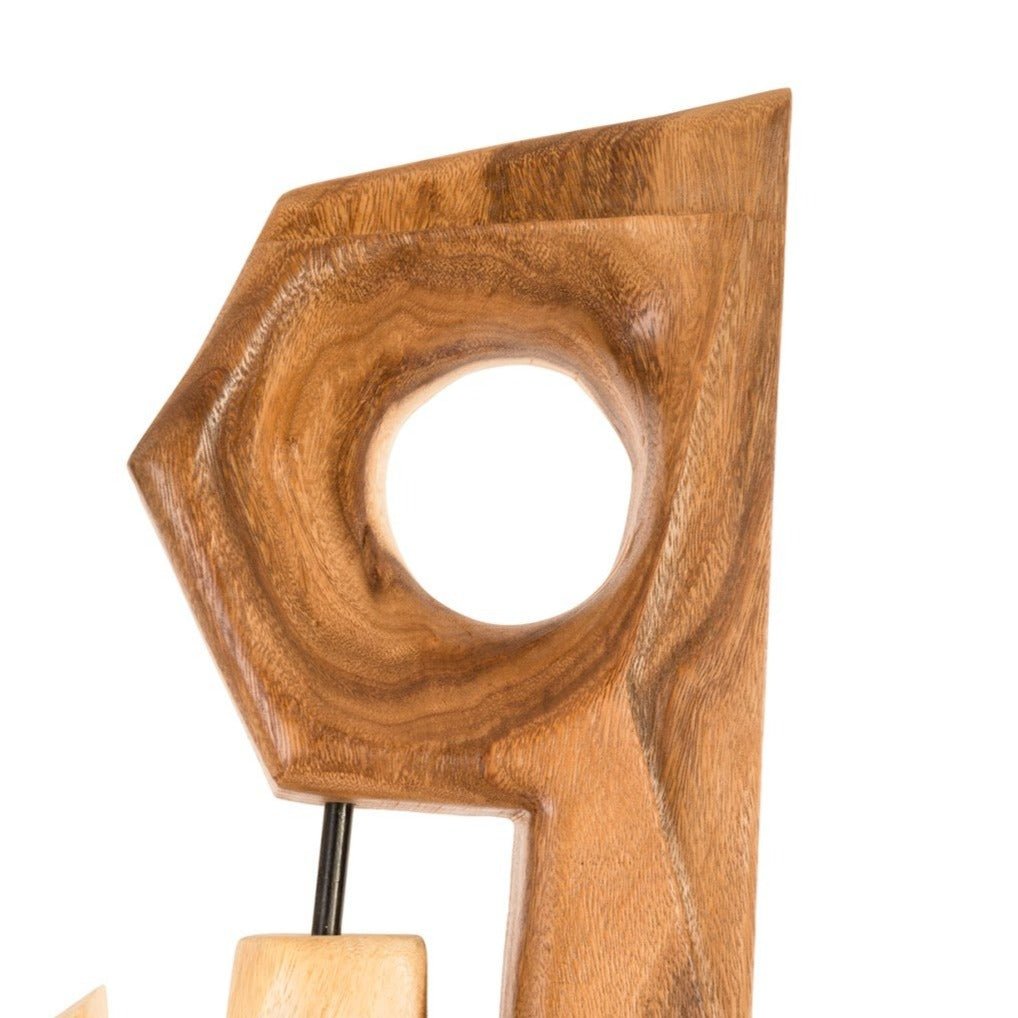 JACK & JILL CHAMCHA WOOD SCULPTURE