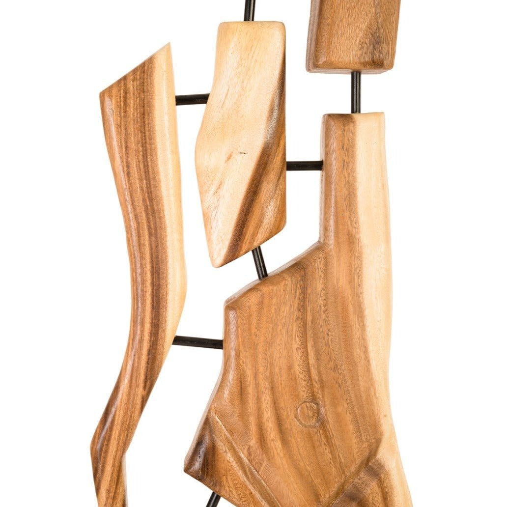 JACK & JILL CHAMCHA WOOD SCULPTURE