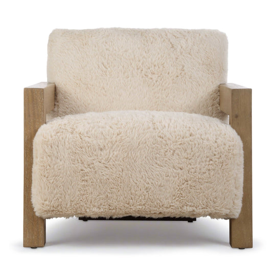 JACKSON FAUX SHEEPSKIN ARM CHAIR