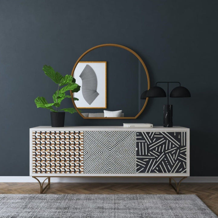 JAIDEN MARKET THREE DRAWER BOHO CREDENZA