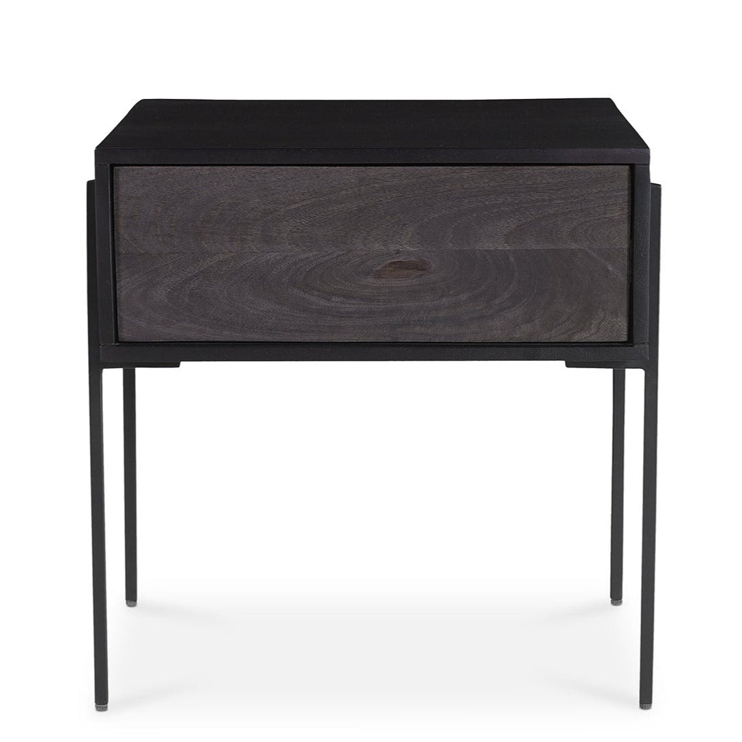 JAMISON SMOKED WOOD END TABLE