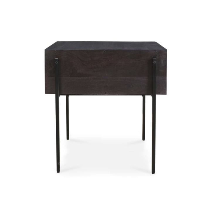 JAMISON SMOKED WOOD + WALNUT END TABLE