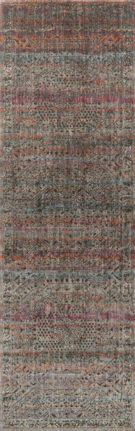 JAVARI 02 RUG: CHARCOAL / SUNSET