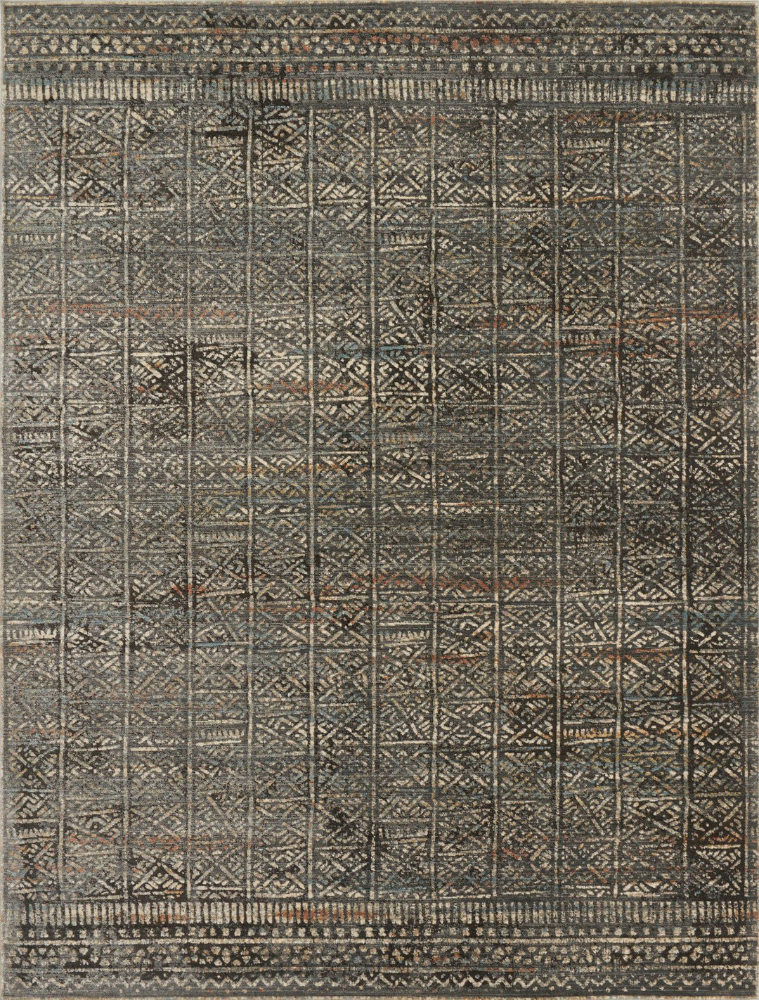 JAVARI 06 RUG: CHARCOAL / SILVER