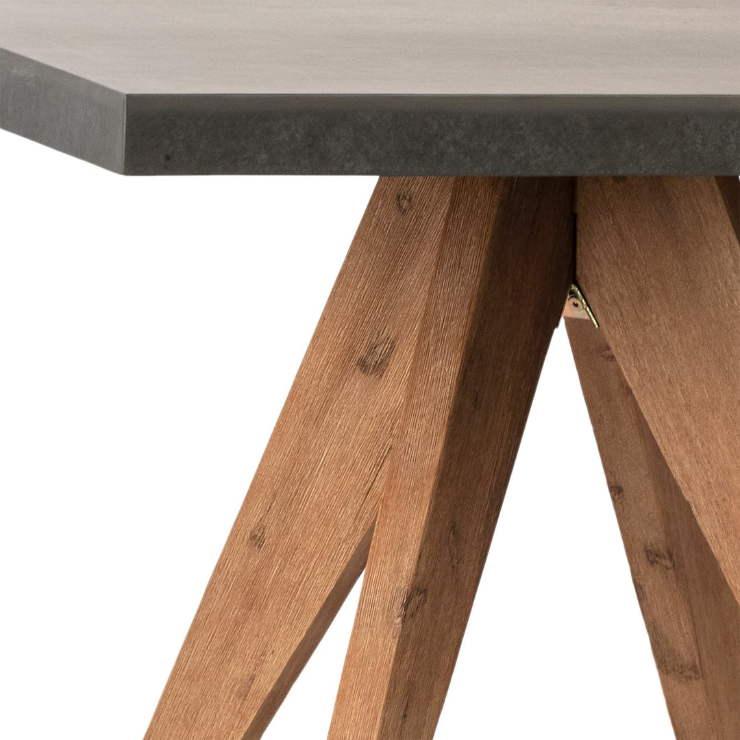 JAX INDOOR - OUTDOOR CONCRETE + ACACIA BISTRO TABLE