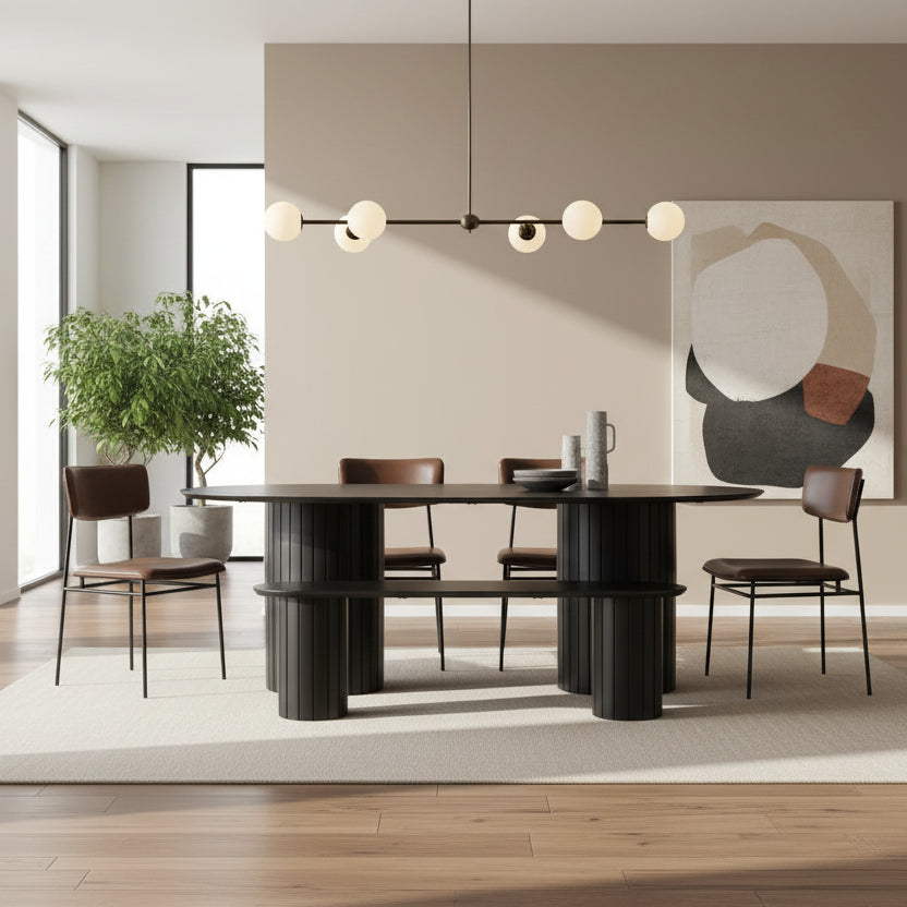 POVERA BLACK ACACIA DINING BENCH