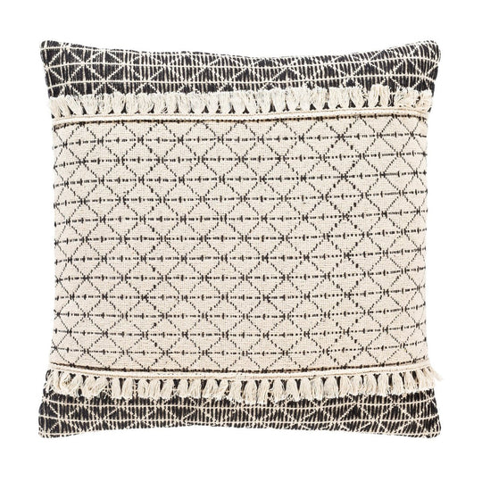 JESSIE BLACK + IVORY PILLOW