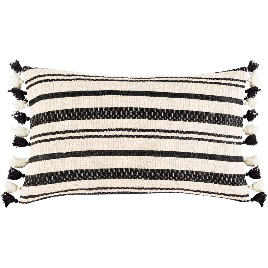 JESSIE BLACK + WHITE STRIPE LUMBAR PILLOW