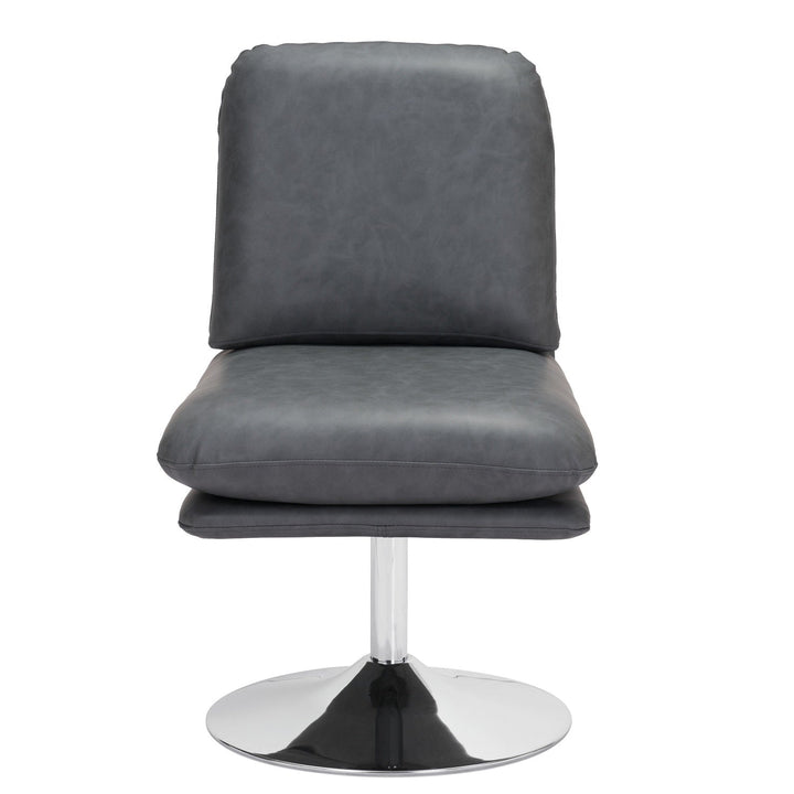 JET - SET GREY VINYL SWIVEL CHAIR