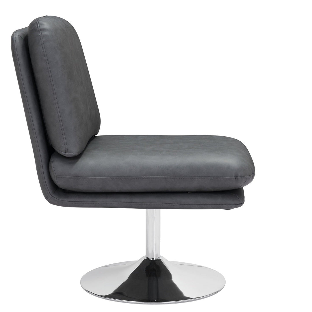 JET - SET GREY VINYL SWIVEL CHAIR