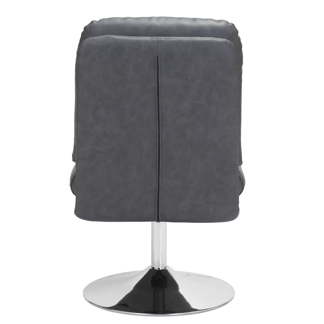 JET - SET GREY VINYL SWIVEL CHAIR