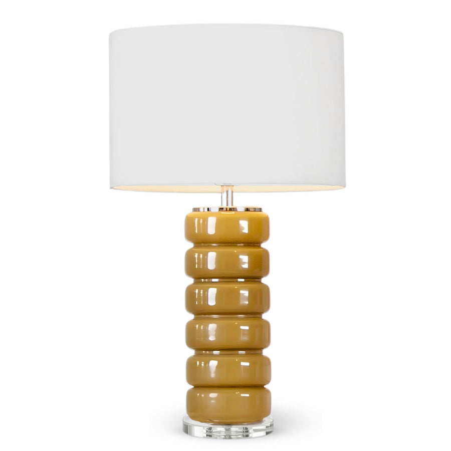 JOELLE MUSTARD GLASS TABLE LAMP