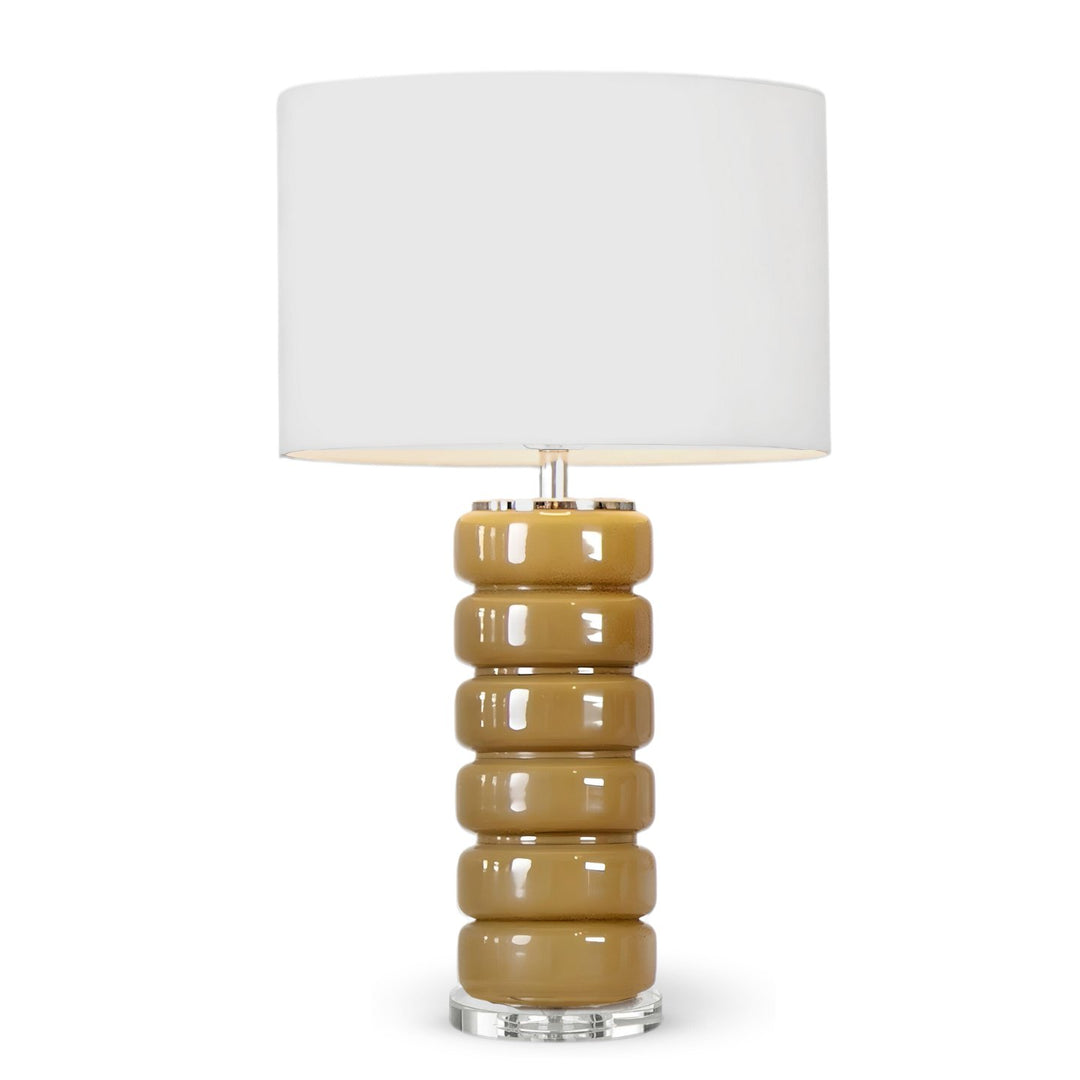 JOELLE MUSTARD GLASS TABLE LAMP