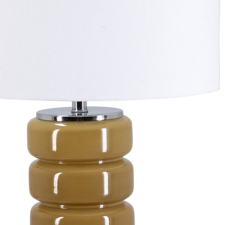 JOELLE MUSTARD GLASS TABLE LAMP